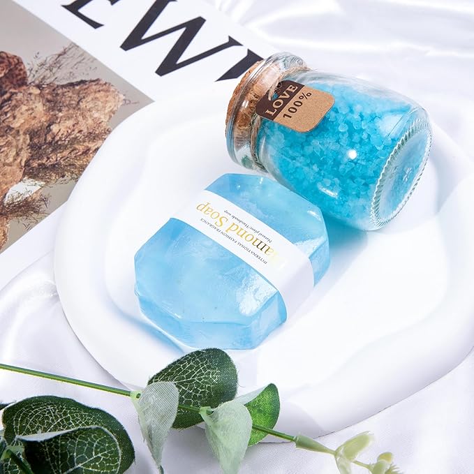 Spa Gift Basket Set, Birthday Gifts for Friend Mom Grandma, Blue